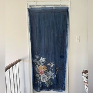 Floral Navy Blue Scarf